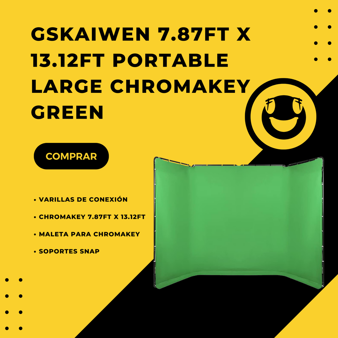 GSKAIWEN 7.87ft x 13.12ft Portable Large Chromakey Green: Your Ally for Visual Effects